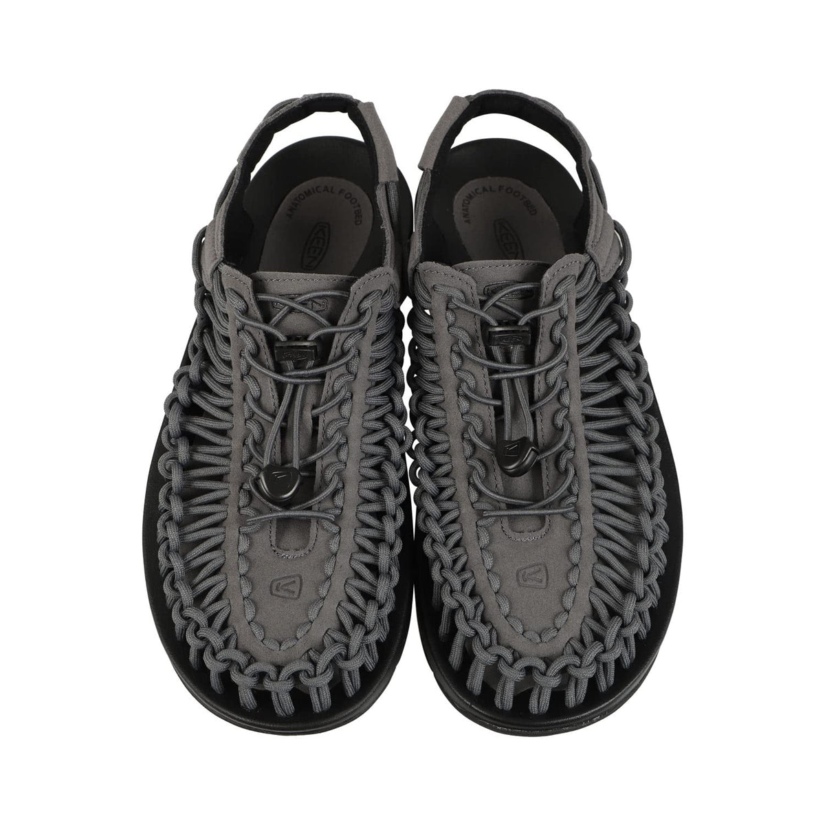 KEEN Men's Uneek Classic Two Cord Sandals, Magnet/Black, 10.5