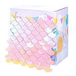 Shimmer Wall Backdrop Mermaid Panel - Glitter Panels 4ftx6ft Fish Scales Balloons Kit for Birthday Anniversary Engagement Bachelorette Parties Decorations