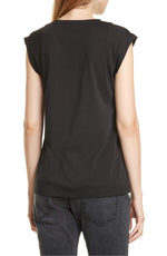 Frame Womens Muscle Mid Rise Tank Top Black XS