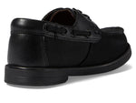 Florsheim Boy's Croquet Jr Moc Toe Boat Shoe (Toddler/Little Kid/Big Kid) Black Nubuck 1 Medium
