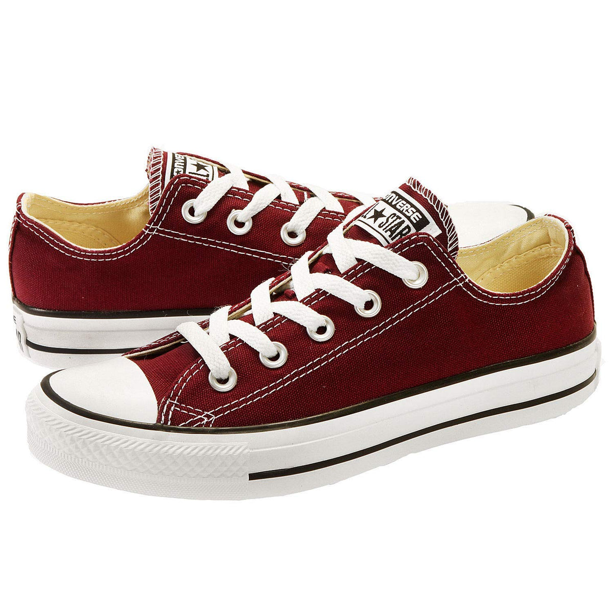 Converse Unisex Chuck Taylor All Star Ox Low Top Classic Sneakers 7.5 Men/9.5 Women Burgundy