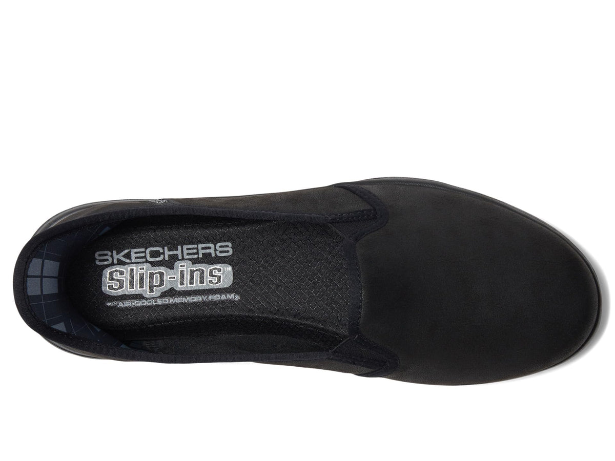 SKECHERS Women's Hands Free Slip-ins On-The-Go Flex Double Gore Loafer, Black, 9