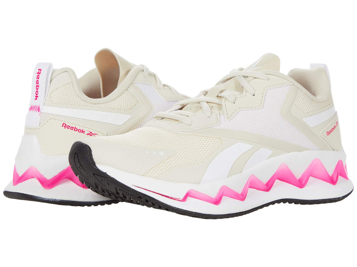 Reebok Girl's Zig Elusion Energy (Big Kid) Alabaster/White/Proud Pink 6.5 Big Kid M