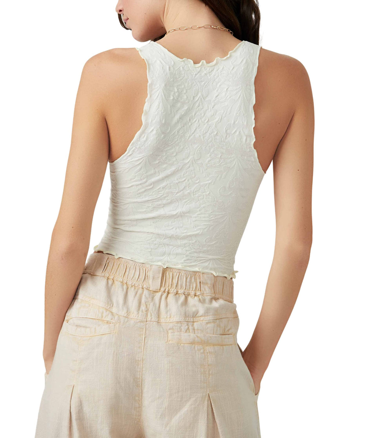 Free People Here for You Cami Ivory L-XL (US Women's 14-16)