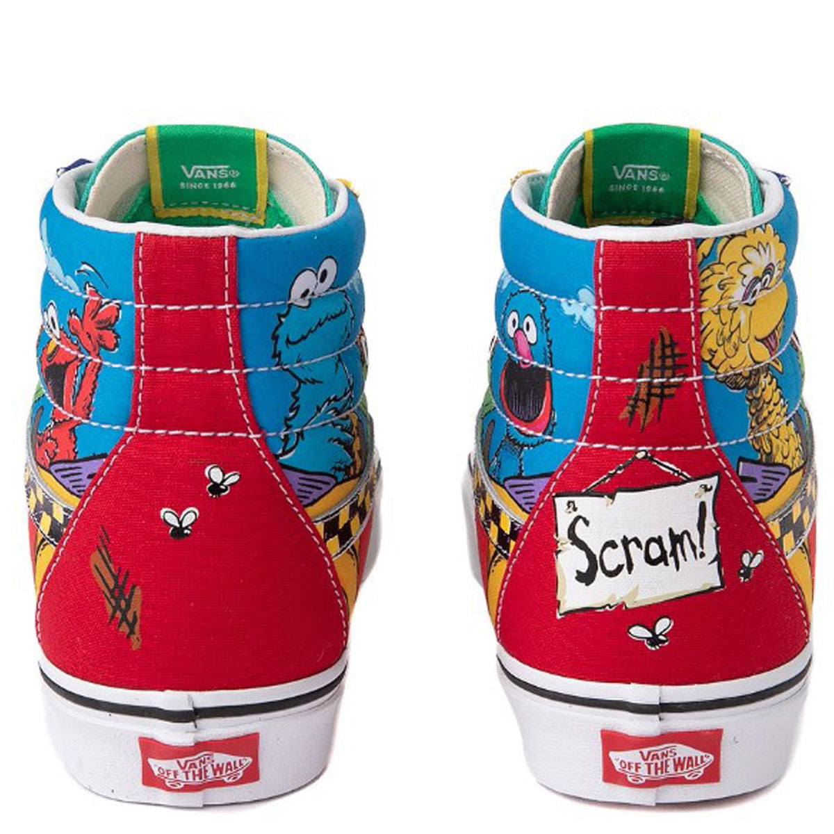 Vans x Sesame Street SK8-Hi Skate Shoe Unisex Canvas Material - Lace-up Closure Style - Multicolor 5.5