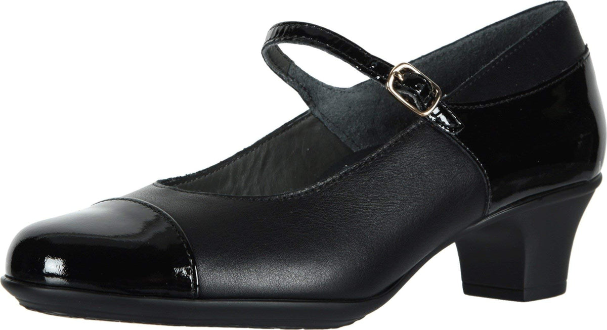 SAS Womens Isabel Black/Black Patent 10.5 W - Wide (C)