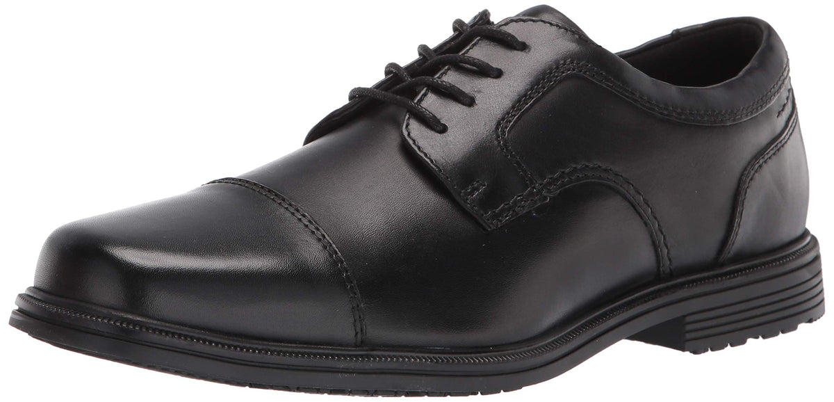 Rockport mens Rockport Men's Robinsyn Waterproof Cap Toe Oxford, Black, 10.5 Wide US