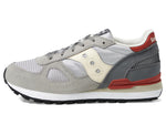 Saucony® Originals Kids Shadow Original Sneakers for Kids – Mesh and Suede Upper – EVA Midsole Grey/Red 3 Little Kid M