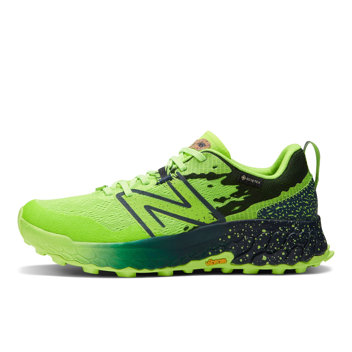 New Balance Women's Fresh Foam Hierro V7 GTX Trail Running Shoe, Pixel Green/Natural Indigo, 9 Wide