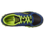 Saucony Cohesion Tr14 Lace to Toe Trail Running Shoe, Blue/Black/Green, 13 US Unisex Big Kid
