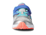 Saucony Baby Girl's Cohesion 14 A/C (Toddler) Silver/Periwinkle/Turquoise 8 Toddler W