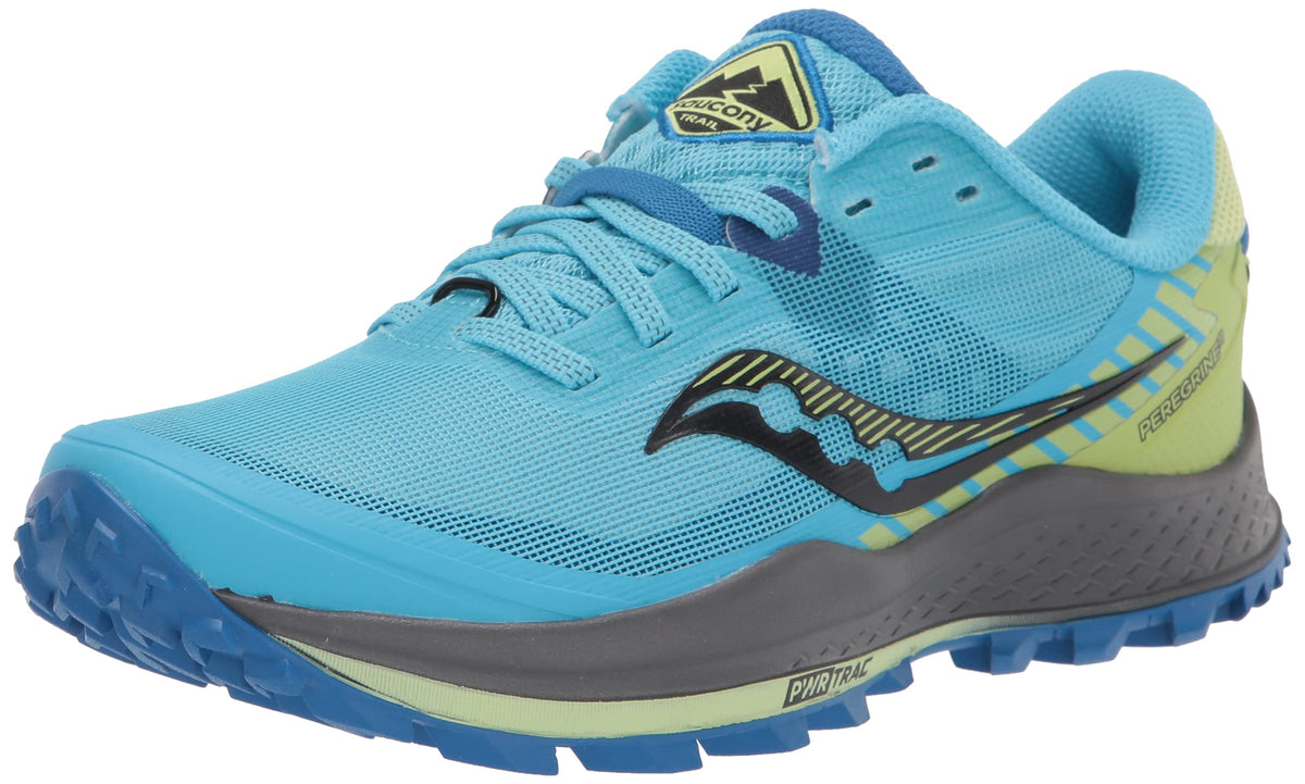 Saucony Women's Peregrine 11 Trail Running Shoe, ROYAL/LIMELIGHT, 10.5