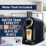 Lavazza Coffee Maker Classy Pro LB1201, 18.6 Fl Oz Tank & Direct Water Connection Single Serve Espresso Machine & Blue Capsules 100-Pack Top Class Barista at Home