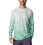 Columbia Men's Super Terminal Tackle Long Sleeve Shirt, Ocean Mint/Digiscale Fade, Small