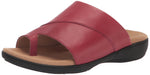 Trotters Women's Flat Sandals, Dark Red, 9.5 Wide