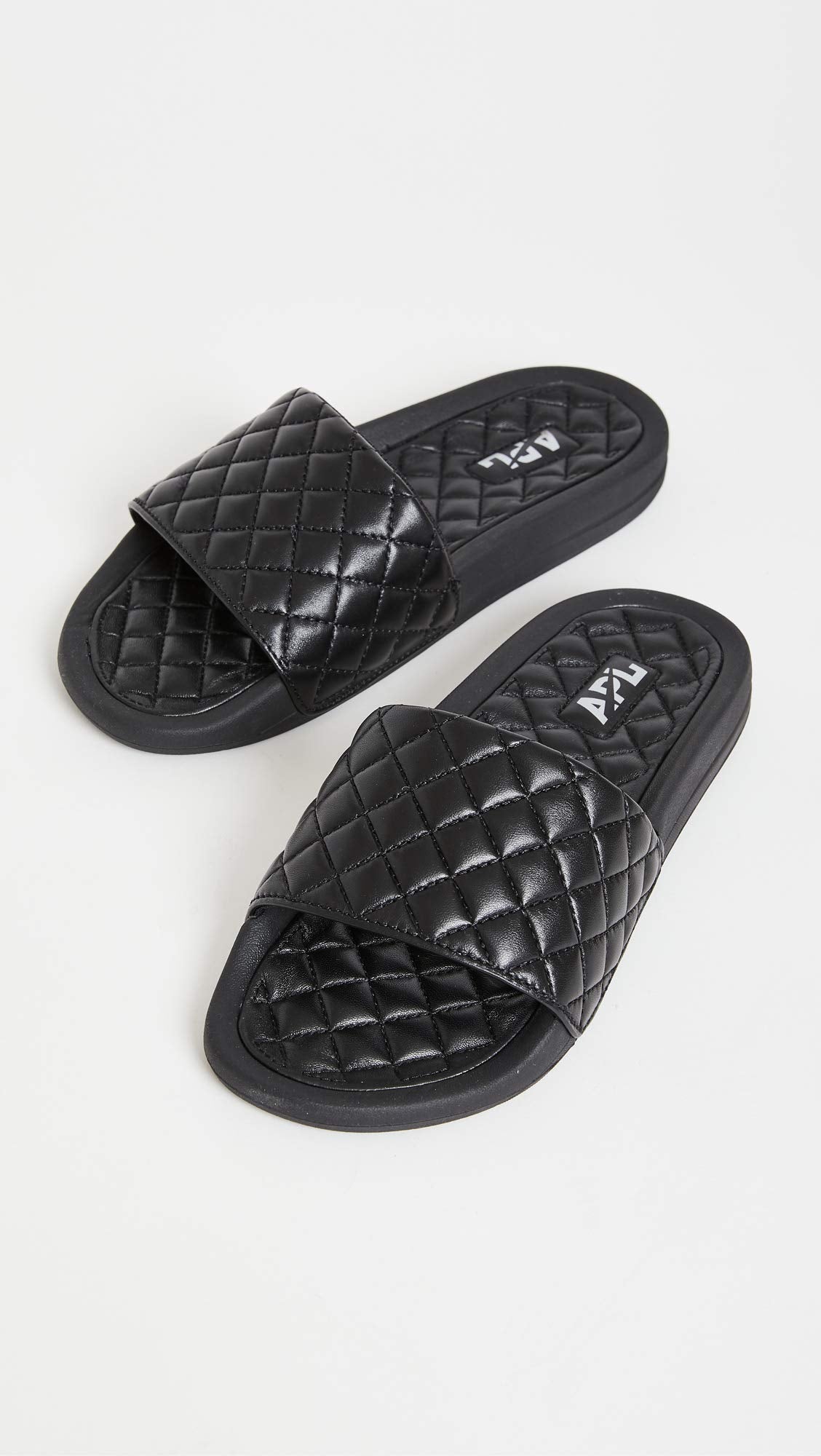 APL: Athletic Propulsion Labs Women's Lusso Slides, Black, 7 Medium US