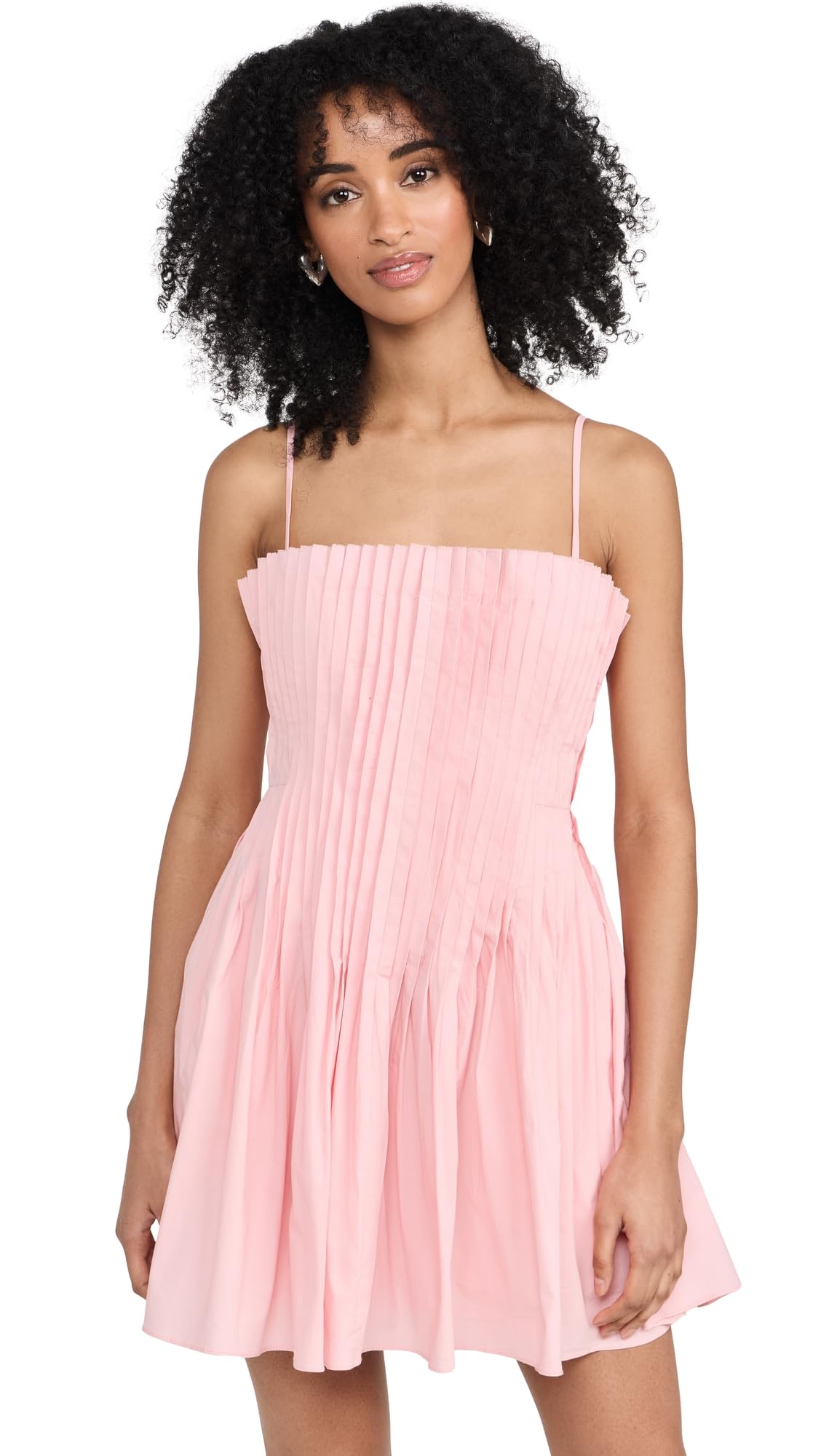 STAUD Women's Mini Bella Dress, Pearl Pink, 0