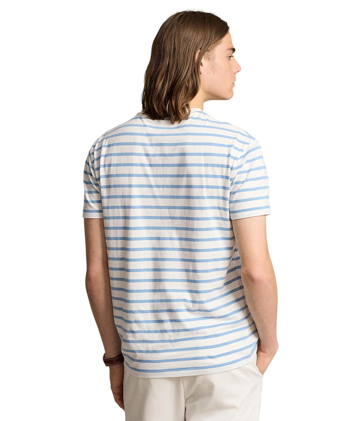 Polo Ralph Lauren Men's Classic Fit Striped Jersey T-Shirt Nevis/Vessel Blue Small