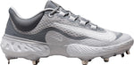 Nike Mens Alpha Huarache Elite 4 Low Metal Baseball Cleats Wolf Grey/White Size 9