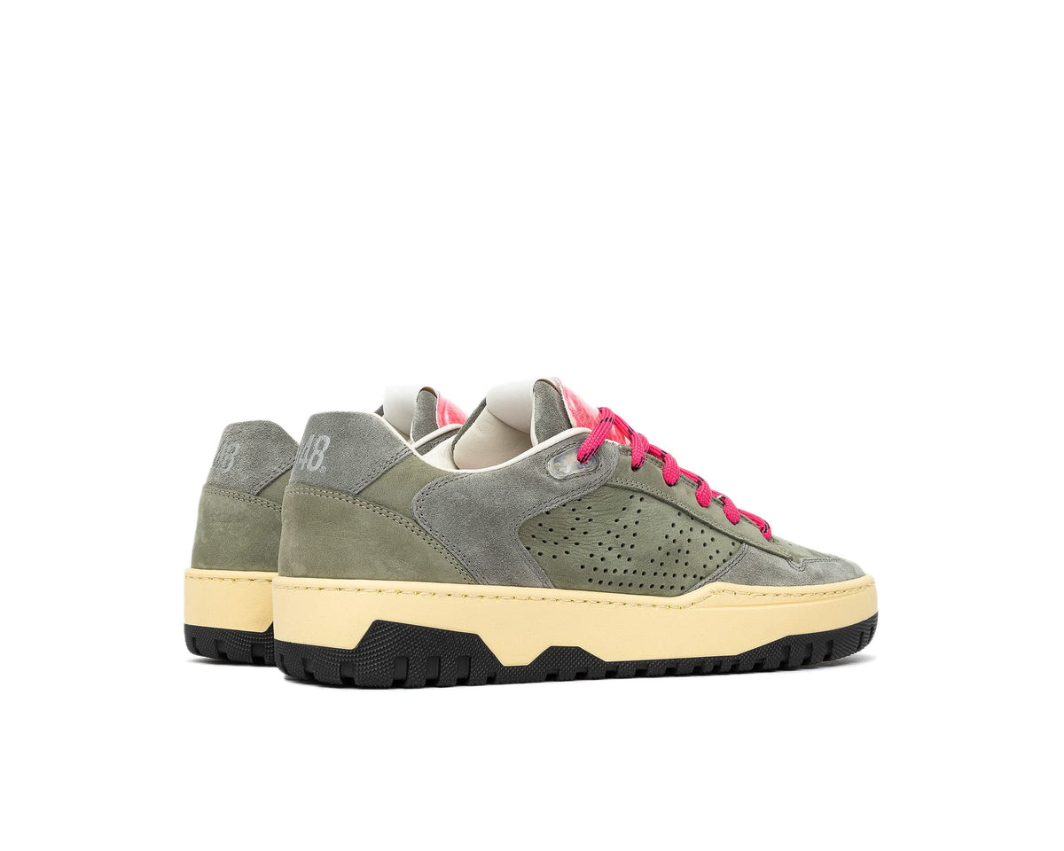 P448 Marvin Women's Sneakers (36, Army/Fuchsia, Numeric_6)