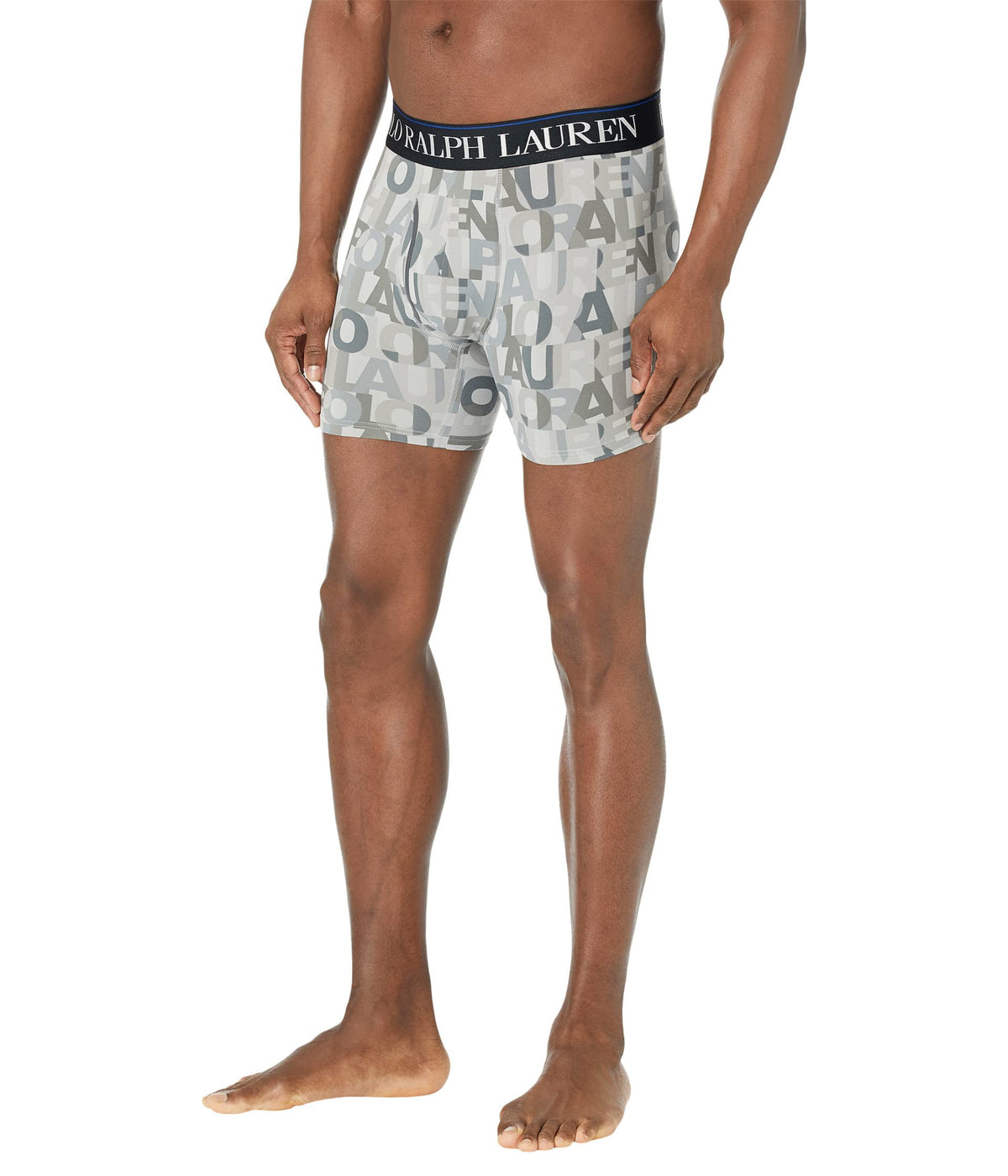 POLO RALPH LAUREN 3-Pack 4D-Flex Cool Microfiber Boxer Briefs Polo Black/Combat Grey/Stone Mountain Print SM