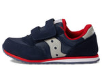 Saucony Baby Jazz Hook & Loop Sneaker, Navy/Grey/Red, 10.5 US Unisex Little Kid