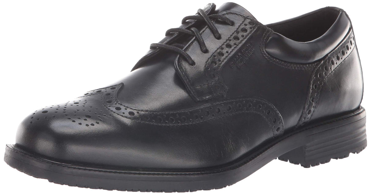Rockport Men's Essential Details Water Proof Wing Tip Oxford,Black,9.5 W US