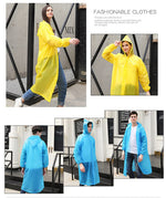 NW 3 Pieces Packable Eva Raincoat for Men and Women,Multifunctional Portable Reusable Waterproof with Hood Long Rain Poncho Gray, Large