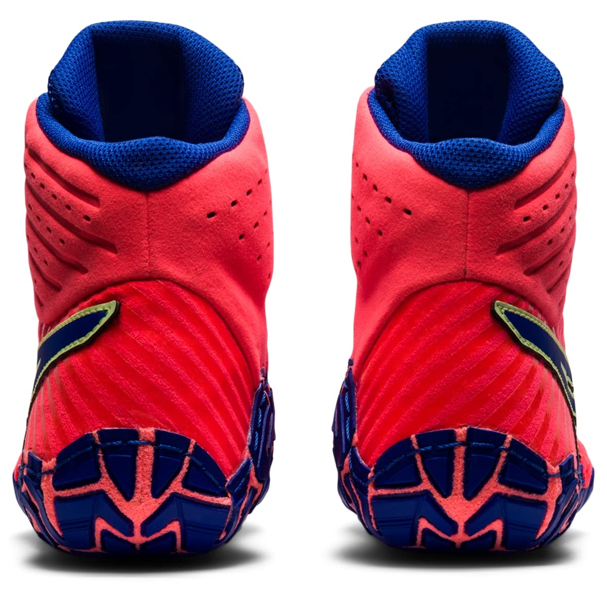 ASICS Men's Aggressor 4 Wrestling Shoes, 11.5, Blazing Coral/Lapis Lazuli Blue