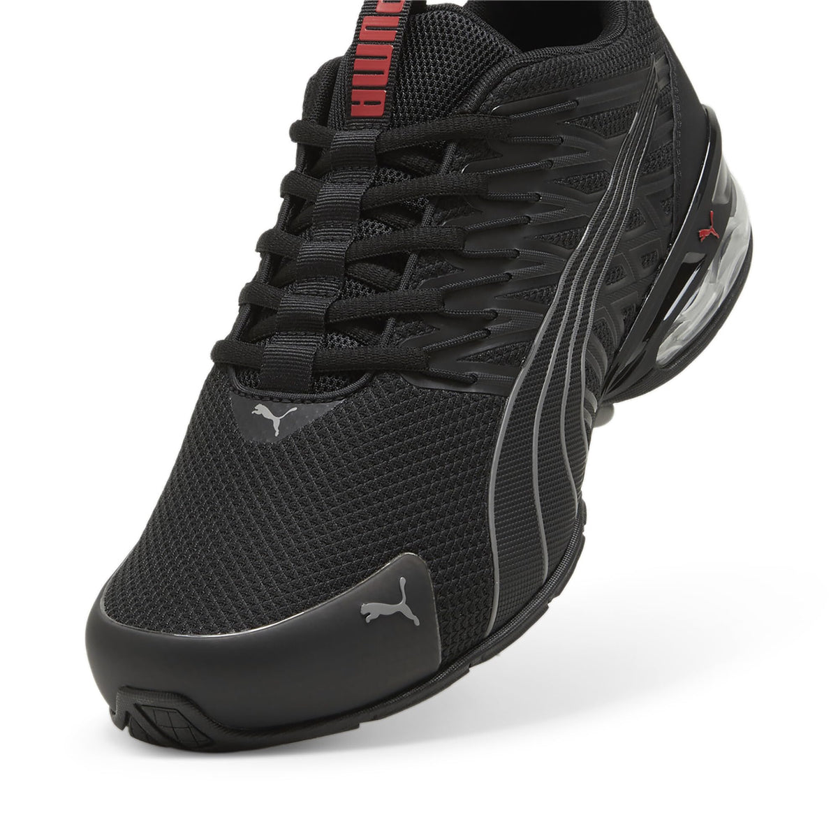 PUMA Mens Voltaic Evo Cross Trainer, PUMA Mens Black-Stormy Slate-for All Time Red, 14