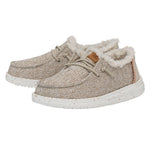 Hey Dude Wendy Youth Warmth Natural Size 3 | Kids Shoes | Kids Slip-on Loafers | Comfortable & Light-Weight