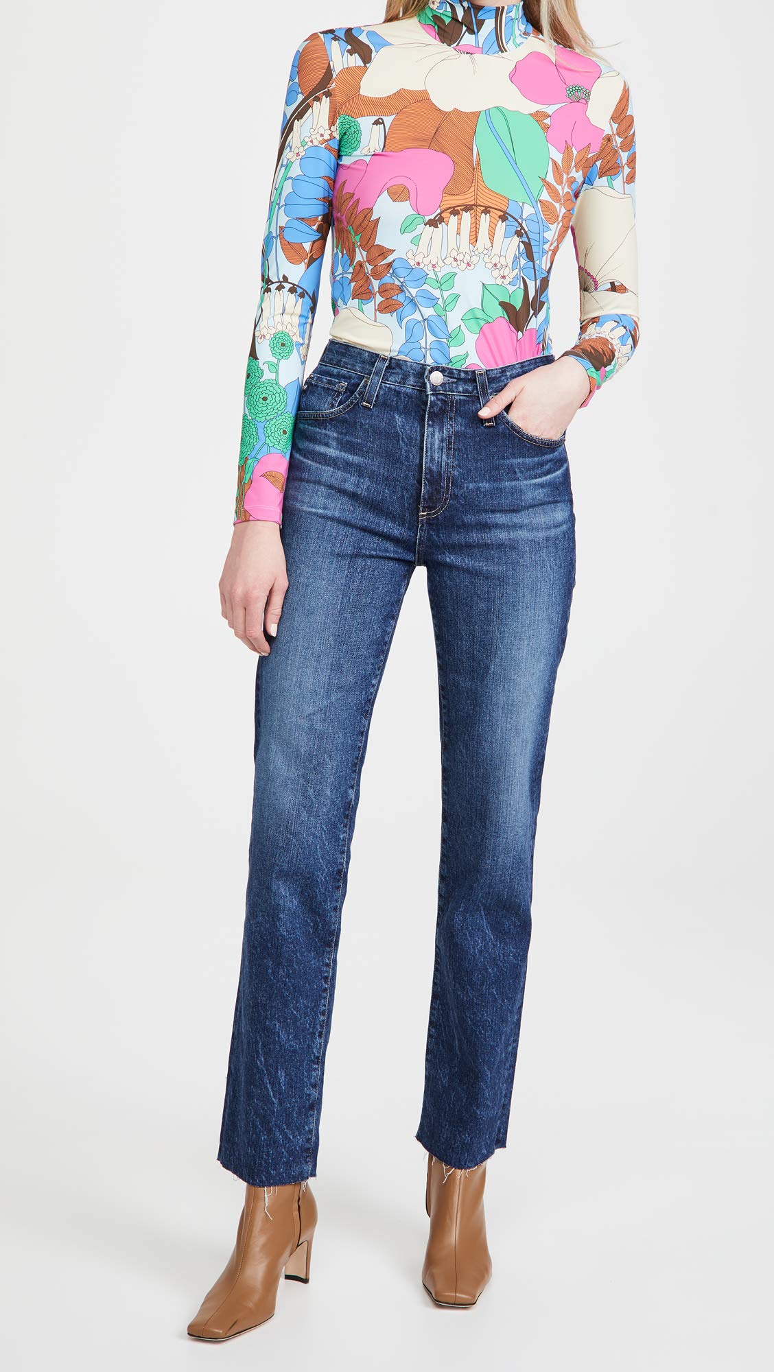 AG Adriano Goldschmied Alexxis High-Rise Vintage Straight in Starfire Starfire 27 31