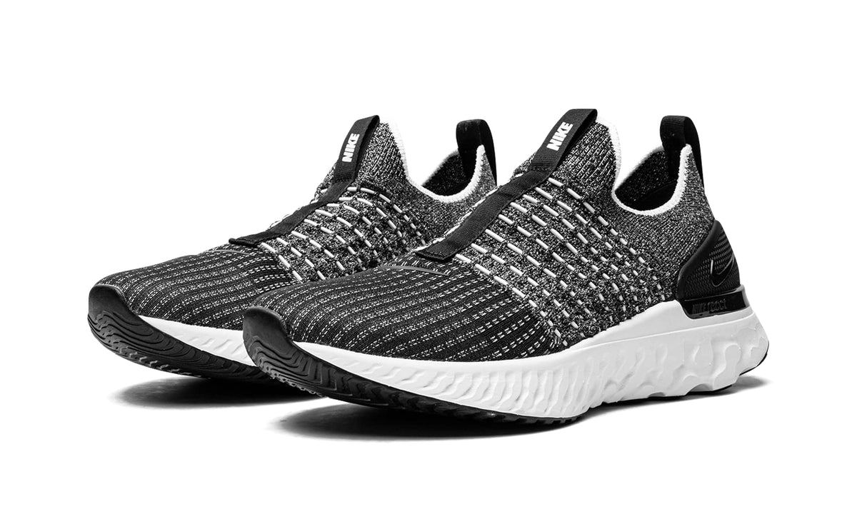 Nike React Phantom Run Fk 2 Womens Shoes 10 Black/White