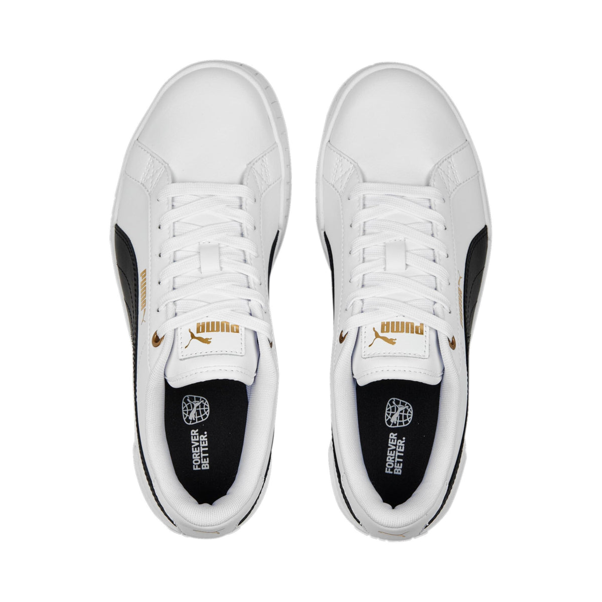 PUMA Women's Karmen Wedge Sneaker 6.5 Puma White-puma Black-gold