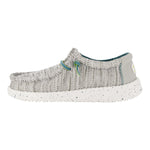 HEYDUDE Boy's Wally Heathered Mesh White Size 7 | Toddler's Shoes | Toddler Slip-on Loafers | Comfortable & Light-Weight