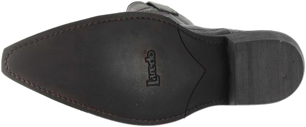 Laredo Mens Garrett Distressed Snip Toe Casual Boots Mid Calf - Black - Size 9.5 2E