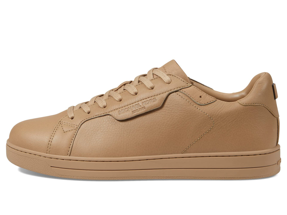Michael Kors Keating Lace Up - Sneakers for Men - Durable Rubber Outsole - Soft Textile Lining - Leather Upper Camel 12 M