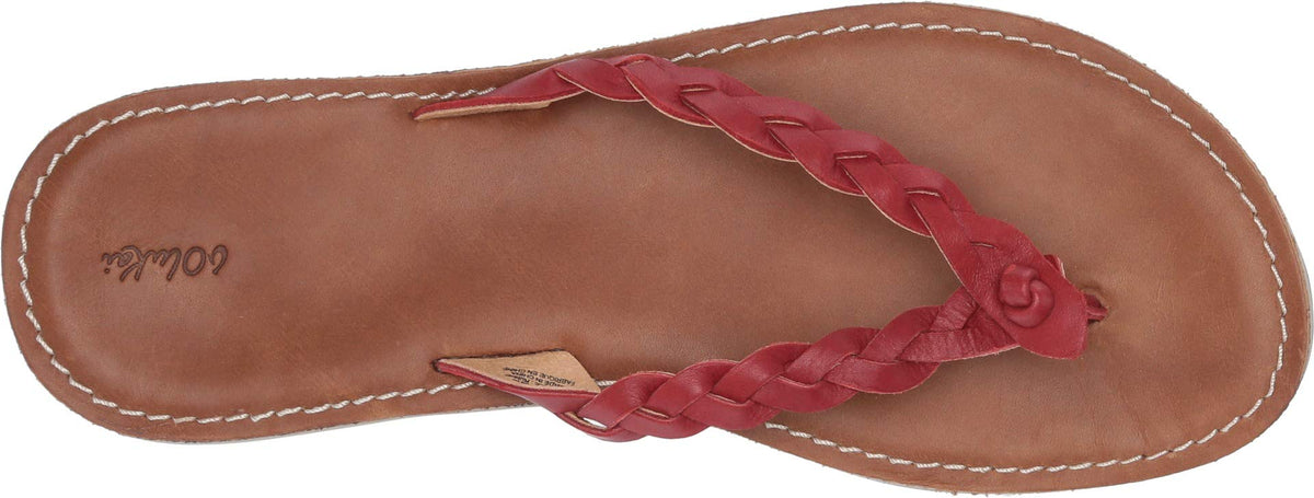 OluKai Kahiko - Women's Comfort Leather Sandal Burndt Red/tan - 7