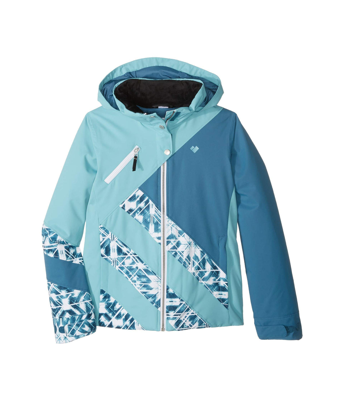 Obermeyer Kids Girl's Tabor Jacket (Little Kids/Big Kids) Slate The Facts XL (18 Big Kids)