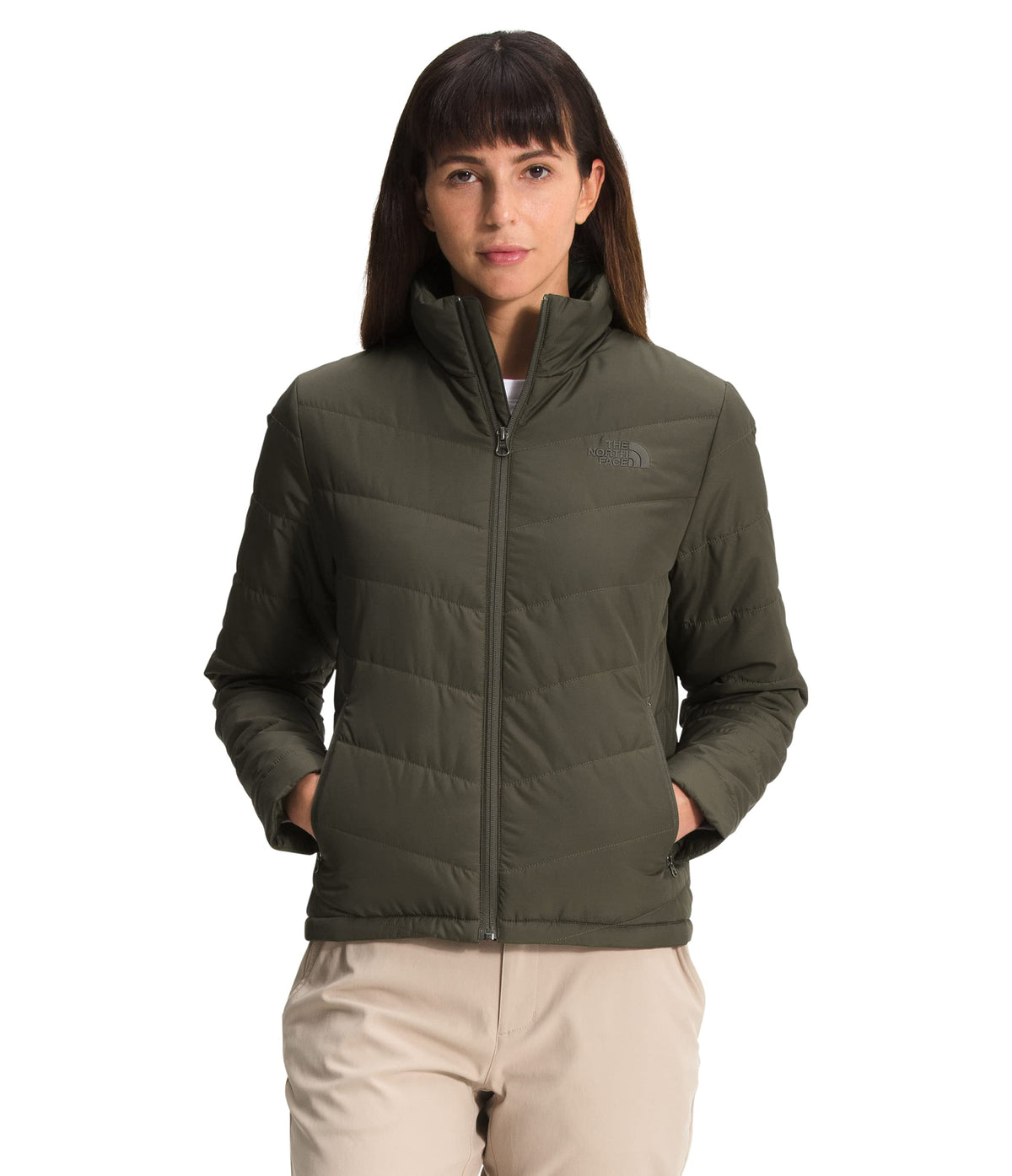THE NORTH FACE Women's Tamburello Insulated Jacket (Standard and Plus Size), New Taupe Green, Large