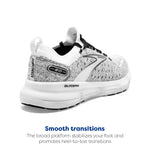 Brooks Men’s Glycerin StealthFit 20 Neutral Running Shoe - White/Grey/Black - 7 Medium