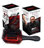 4MAS Self-Grooming CutBrush (Black and Red) Mod 3 with 5 Comb Attachments and Charging Cable