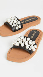 Stuart Weitzman Goldie Slide Black 5.5 M