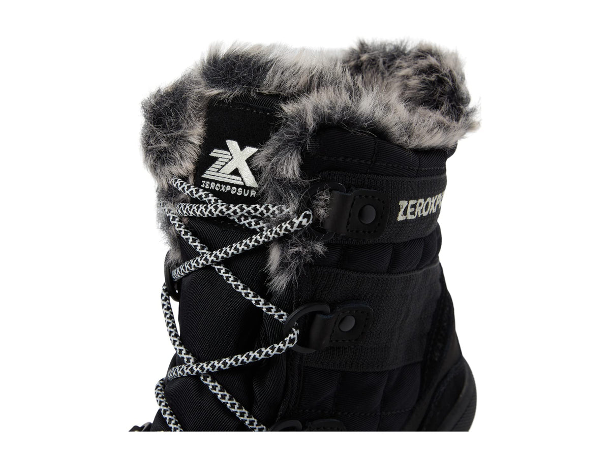 ZeroXposur Women's Montana Short Waterproof Snow Boots - Warm Winter Boots for Women (Black, 8)