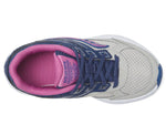 Saucony Girl's Cohesion 14 LTT (Little Kid/Big Kid) Navy/Grey/Grape 4 Big Kid M