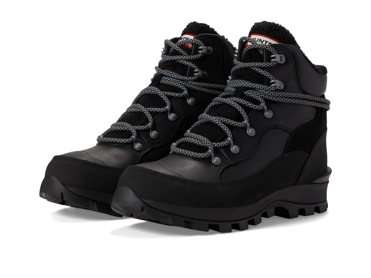 Hunter Explorer Leather Boot Black 9 M