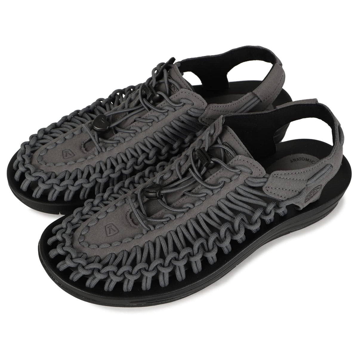 KEEN Men's Uneek Classic Two Cord Sandals, Magnet/Black, 10.5