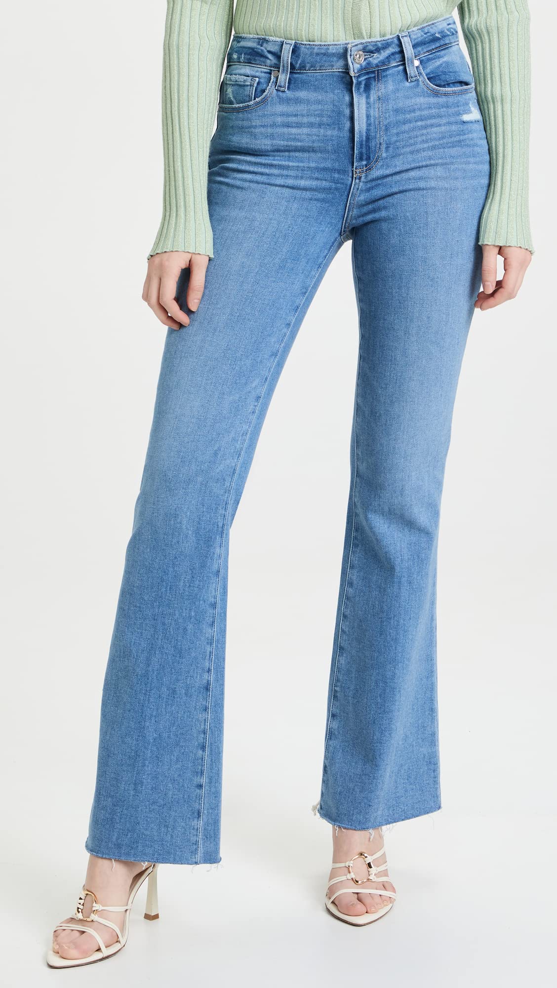 PAIGE Women's high Rise Laurel caynon Flare Leg in Folk Distressed, 23