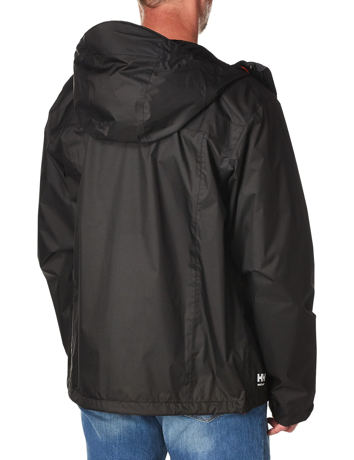 Helly-Hansen Manchester Waterproof Rain Jackets for Men Featuring Breathable Water- and Windproof Construction, Storm Flap, Black - Medium