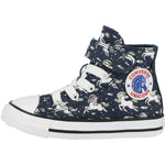 Converse Girl's Chuck Taylor All Star Unicorn Print Velcro High Top Sneaker 5 Toddler Navy/Black/White